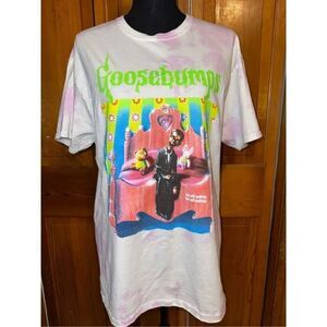 Goosebumps Night of the Living Dummy Pink Tye Dye Oversized Tee Size Medium